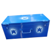 STUDENT METALLIC CASES, STORAGE TRUNKS, STRONG DOUBLE LOCKS, 0.9 MM METAL GAUGE THICKNESS, STANDARD SIZE, BLUE
