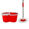 SPIN MOP WITH BUCKET,360-DEGREE SPIN,RED COLOR