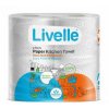 2-ROLLS PAPER KITCHEN TOWEL, BIODEGRADABLE, 220X250mm, SYNC-TECH EMBOSSED, EXTRA THICK AND STRONG BY LIVELLE'