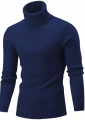JUMPER,MEN'S HIGH POLO ROLL NECK,LONG SLEEVE,CABLE KNITTED,CASUAL,PULLOVER,CLASSIC BY JANISRAMONE
