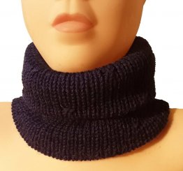 NECK WARMER 15x20cm, LOWER EDGE IN BLACK AND WHITE