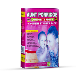BABY COMPOSITE FLOUR 1KG, STARTER PACK  FROM 6 MONTHS TO 1 YEAR , HEALTHY, NUTRITIOUS, BY AUNT PORRIDGE