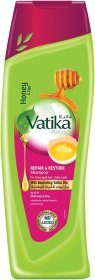 VATIKA SHAMPOO REPAIR AND RESTORE, 400ML, ENRICHED WITH VATIKA OILS, EGGS AND HONEY, NOURISHES, MOISTURIZERS, REPAIRS, PROTECTS DAMAGED SCALP FOR SILKY SMOOTH AND STRONG HAIR.