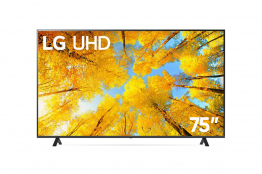 LG 4K ULTRA HD SMART TV, 75" INCH DISPLAY, USB AND HDMI CONNECTIONS, 4K QUAD CORE PROCESSOR, WIFI CONNECTION, AL THINQ TECHNOLOGY- BLACK