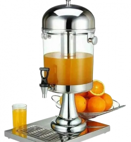 ADH NON-ELECTRIC JUICE DISPENSER 6LITRES,STAINLESS STEEL ABS TOTAL FOOD GRADE MATERIAL,SILVER