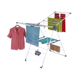 RACK/DRYER STAND FABRIC,STAINLESS STEEL,FOLDABLE,VERSATILE,INDOOR OUTDOOR USE,RUST-PROOF,BLUE