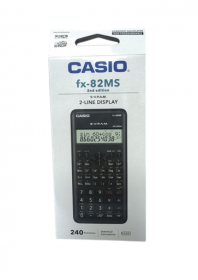 SCIENTIFIC CALCULATOR,FX-82MS,2-LINE DISPLAY,240 FUNCTIONS,EASY-TO-LEARN ICON DISPLAY,FORMULAS AUTOMATICALLY WRAPPED TO MULTIPLE LINES,BLACK BY CASIO