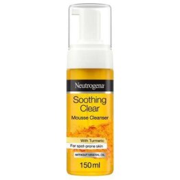 NEUTROGENA CLEAR & SOOTHE MOUSSE CLEANSER 150ML, ACNE CONTROL, SALICYLIC ACID, ELIMINATES EXCESS OIL, FOR ALL SKIN TYPES