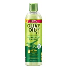 ORS OLIVE OIL CREAMY ALOE SHAMPOO 370ML, WITH ALOE VERA, STRENGTHENS, MOISTURIZES, SOOTHES, INFUSED WITH NATURAL INGREDIENTS