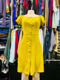 Yellow round dress