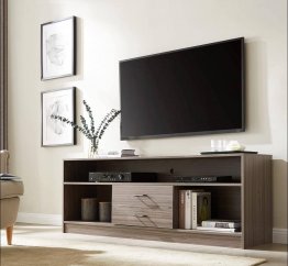 TV STAND WITH DOUBLE DRAWERS,MDF BOARD,WELL FURNISHED