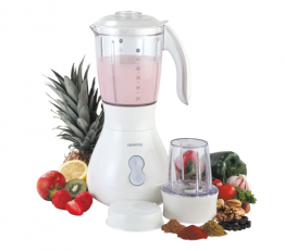 KENWOOD 1L ELECTRIC BLENDER, 350W,1 SPEED,MILL ATTACHMENT,ULTRA EFFECTIVE,WHITE