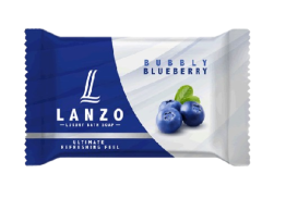 LANZO BLUEBERRY SOAP 200g, BUBBLY, MOISTURIZES, LONG-LASTING, FOAMY DELIGHT OF LUXURY REFRESHING BERRY SCENT ,FOR SENSITIVE SKIN , COMFORT AND FRUITY BATH, PURPLE