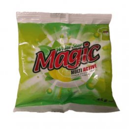 MAGIC DETERGENT MULTI ACTIVE 45GM,72 PIECES,LINGERING FRAGNRANCE,POWERFUL WHITENING MOLECULES,GENTLE ON HANDS