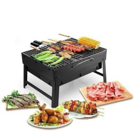 MINI CHARCOAL BBQ GRILL, FOLDABLE, PORTABLE, OUTDOOR- STAINLESS STEEL