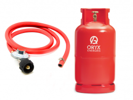 ORYX GAS 13Kg FULLSET, 3 EQUIPMENT, LPG GAS  CYLINDER, HOSE PIPE, REGULATOR, RELIABLE COOKING ENERGY, ODORLESS, SAFE, CLEAN AND LONG LASTING, RED