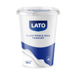 LATO WHOLE MILK PLAIN DRINKING YOGHURT, 500g, THICK, TASTY AND HEALTHY, INSTANT, CONVENIENT, FOR CHILDREN AND ADULTS