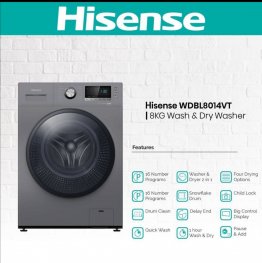 8Kg Hisense Washer and Dryer machine