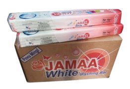 JAMAA BAR SOAP 1kg, 10 PCS BOX, LAUNDRY SOAP, VERSATILE QUALITIES, WASHING CLOTHES, UTENSILS, KITCHEN WARE, TOPS AND GENERAL HOUSEHOLD CLEANING, GENTLE ON HANDS, LAST LONG, DO NOT CRACK EASILY ,WHITE, BY CHAP