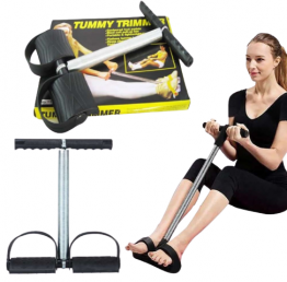 TUMMY TRIMMER,LARGE ANKLE SPACE,HIGH TENSILE STRENGTH,FLEXIBLE SPRING AND EASY HARD GRIP,BLACK BY SIDHMART