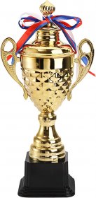 GOLD AWARD TROPHY,EVIDENCE OF MERIT,AWARD FOR ALL SPORTS,ATTRACTIVE,DURABLE,PREMIUM QUALITY CUSTOM METAL,TANGIBLE