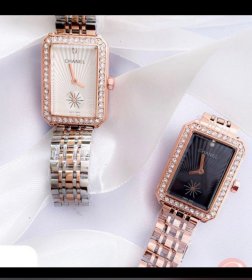 CHANEL LADIES' WATCH, SAPPHIRE GLASS LENS, ROSE GOLD BRACELET, RECTANGULAR DIAL, GLAMOUROUS, STYLISH, ROSE GOLD
