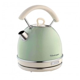 ARIETE CLASSIC ELECTRIC KETTLE ART2877, 1.7L, 2000W, REFINED DESIGN, AUTO SHUT OFF SYSTEM, INFUSIONS AND HERBAL TEAS FILTER, ERGONOMIC HANDLE - GREEN