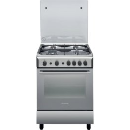 ARISTAN GAS COOKER A6TMH2AF, 60x60, ELECTRIC OVEN AND GRILL, HOB IGNITION, STAINLESS STEEL, TIMER- SILVER