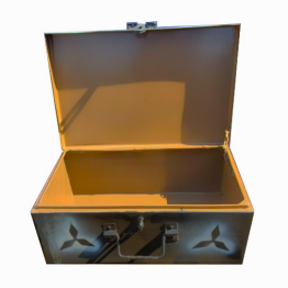 STUDENT METALLIC CASES, STORAGE TRUNKS, STRONG SINGLE LOCK, 1.0MM GAUGE HIGH QUALITY METAL, SMALL SIZE, BLACK GREY