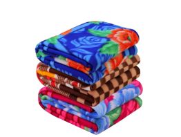 FLEECE BLANKET, LIGHTWEIGHT PRINTED, BEDSHEET FOR ALL SEASONS, SUPER SOFT PLUSH AND LUXURIOUS AC BLANKET, WARM AND COZY, MULTICOLOR