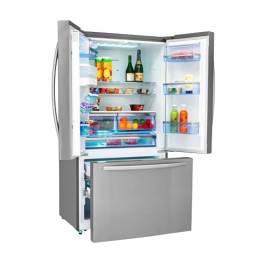 HISENSE 697L REFRIGERATOR,MODAL RF697N4ZS1,SIDE BY SIDE WITH DRAWER  FREEZER,WATER DISPENSER,MULTI AIR FLOW,LED DISPLAY,SILVER