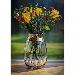 FLOWER VASE,GLASS,BASE 16CM,HEIGHT 23CM,NECK 10CM,HIGH-QUALITY AND DURABLE