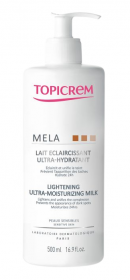 LIGHTENING ULTRA -MOISTURIZING MILK BODY LOTION,MELA 500ml,ULTRA-HYDRATANT,24HOUR MOISTURIZER,UNIFIES THE COMPLEXION,PREVENTS THE APPEARANCE OF DARK SPOTS BY TOPICREM