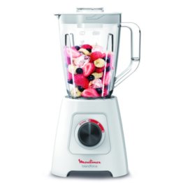 MOULINEX BLENDFORCE BLENDER 2L- LM422127, 600W, ICE CRUSHING, GRINDER, SMART LOCK FEATURE, STAINLESS STEEL, UNBREAKABLE GLASS- WHITE