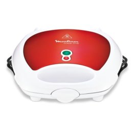 MOULINEX 3-IN-1 SANDWICH MAKER  SW612543, 700W, NON-STICK PLATES, GRILLING, WAFFLE MAKER- WHITE AND RED