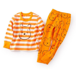 JERSEY AUTUMN SUIT UNDERWEAR, CHILDREN'S CLOTHING FOR GIRLS AND BOYS, PURE COTTON SPANDEX, HIGH QUALITY MATERIAL, ORANGE