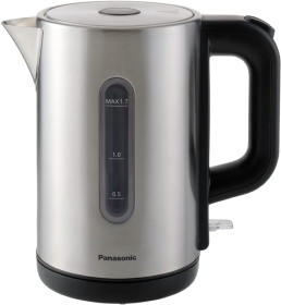 PANASONIC 1.7L KETTLE WITH CYLINDRICAL BODY, NCK301, STAINLESS STEEL, LED LAMP TURNING, AUTOMATIC POWER OFF, NO OVERHEATING, SILVER