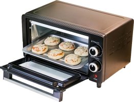PANASONIC 9L TOASTER OVEN NTH900, 1000W, DOUBLE GLAZED GLASS, UPPER & LOWER HEATERS, TOASTER OVEN, BAKING & TOASTING, 70°–230°C TEMPERATURE CONTROL - BLACK