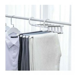 HANGER MULTI-FUNCTIONAL- SILVER COLOR, PACK OF 5 LAYERS