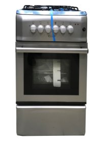 VENUS GAS-ELECTRIC COOKER VC5531, 3 GAS BURNERS, 1 ELECTRIC PLATE, 50X50CM, ELECTRIC OVEN AND GRILL, AUTO IGNITION, THERMOSTAT CONTROL, GLASS TOP LID, STAINLESS STEEL WORK TOP- SILVER