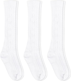 SCHOOL UNIFORM STOCKINGS, GIRLS, ULTRA SMOOTH TOE, UNSURPASSED COMFORT, NON IRRITATING TOE, PERFECT DRESS UP FOR DIFFERENT OCCASIONS, WHITE