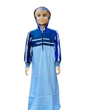 HOODED KIDS ISLAMIC KANZU, MUSLIM BOYS ISLAMIC CLOTHING, 02-12 YEARS, LONG SLEEVED, STYLISH, MULTI-COLOR PATTERN DESIGN,  NO CHEST POCKET, ZIP LINE CHEST, SIMPLE AND CLASSY, PERFECT FOR RAMADAN, FROM TURKEY