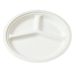 DISPOSABLE PAPER PLATE 11inch,WHITE,PACK OF 25pieces,FOR SERVING SEPARATE EATABLES BY GALAXY PACK