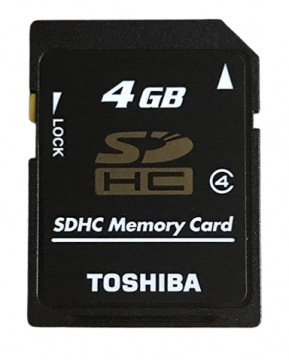 MEMORY CARD 4GB,THICKNESS 82.7ML,SDHC,HIGH SPEED,PORTABLE,BLACK BY TOSHIBA