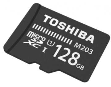 MEMORY CARD,128GB,100MB/S,HIGH-SPEED,WATER-RESISTANT,SHOCK-PROOF,100MB/S,BLACK BY TOSHIBA