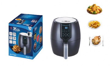 ELECTRICAL AIR FRYER 4.5L MACHINE,UNIQUE RAPID TECHNOLOGY,FRYING BASKET,LED DISPLAY WITH TOUCH PANEL,TASTY AND HEALTHY SNACKS FRIED WITHOUT OIL,BY ELECTRO MASTER