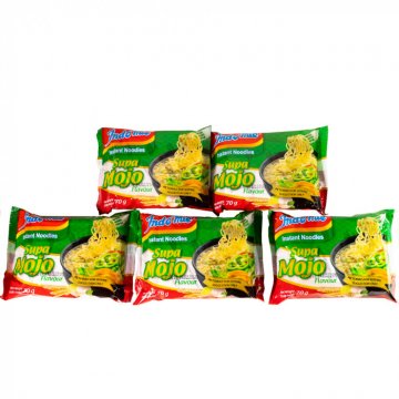 INSTANT NOODLES BOX OF 70g SACHETS,SUPA MOJO FLAVOUR,GLUTEN FREE BY INDOMIE