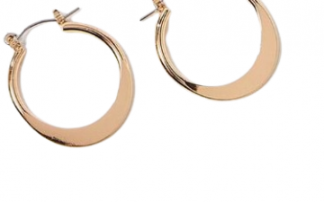 EARRINGS,ROUND POINTED HOOP,1.5INCH,GORGEOUS,HIGH POLISHED BY FOREVER 21