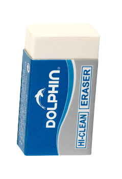 ERASER HI-CLEAN,NT-100,SUPER SOFT,FIRST CLASS PERFOMANCE,LEAVES NO MARKS,EXTRA CLEAN BY DOLPHIN