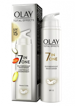 FACE CREAM 50ML,TOTAL EFFECTS,7 IN 1,SPF15 BRIGHTENS,MOISTURIZES,EVENS SKIN TONE,INSTANT SMOOTHING SERUM BY OLAY